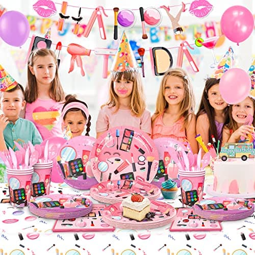 165pcs Makeup Theme Party Decorations Set for Birthday Party