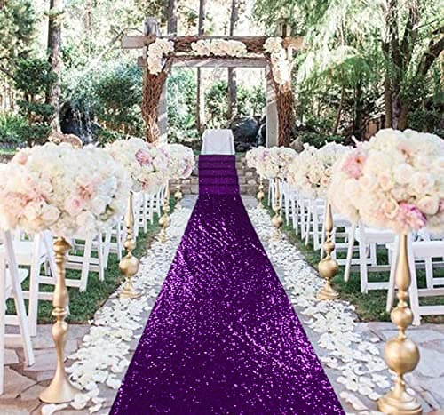 Sequin Aisle Runner for Wedding Ceremony Decorations