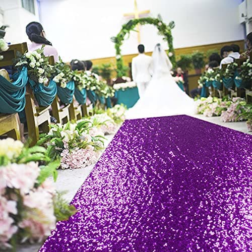 Sequin Aisle Runner for Wedding Ceremony Decorations
