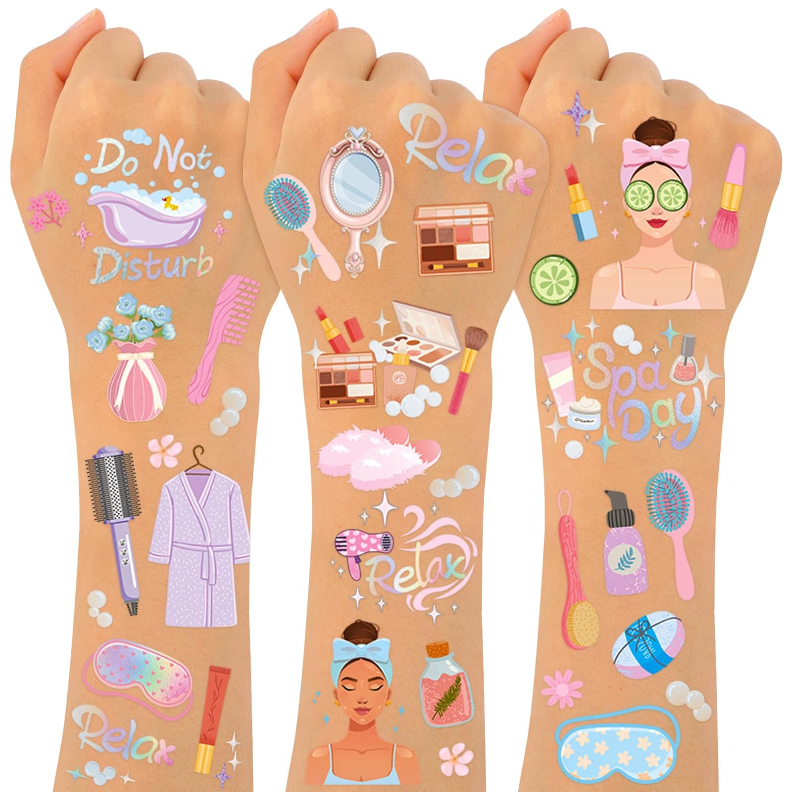 Spa Party Favors for Girls: Temporary Tattoos and Slumber Party Supplies