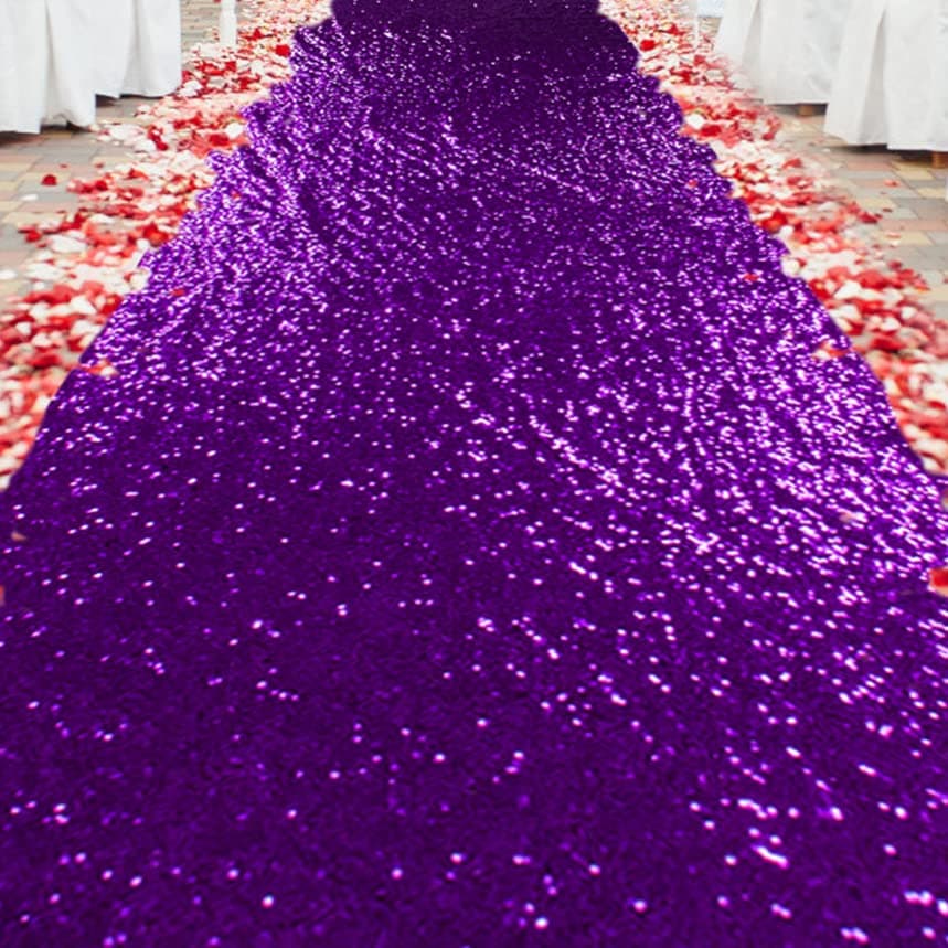 Partisout Sparkle Aisle Runner for Weddings (2ftx15ft, B Silver)