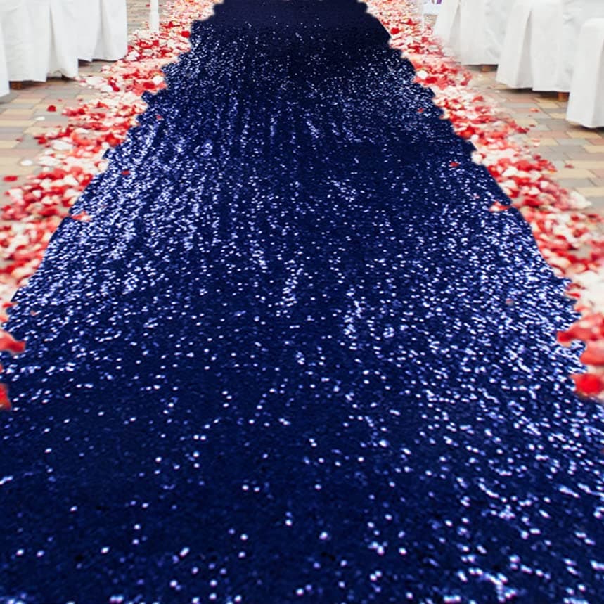 Partisout Sparkle Aisle Runner for Weddings (2ftx15ft, B Silver)