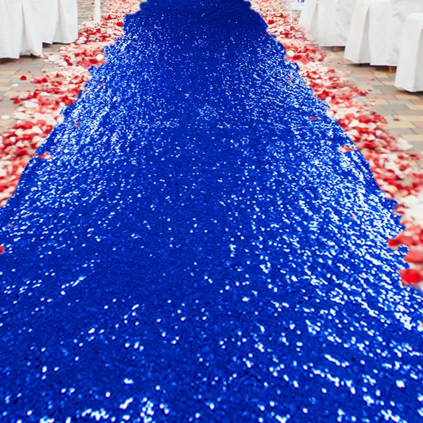 Partisout Sparkle Aisle Runner for Weddings (2ftx15ft, B Silver)