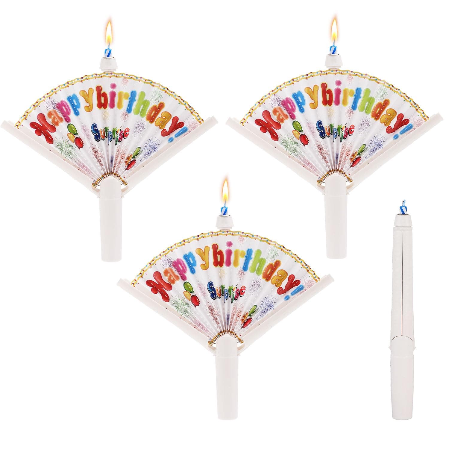 4pcs Pop-up Surprise Happy Birthday Candles for Party Supplies