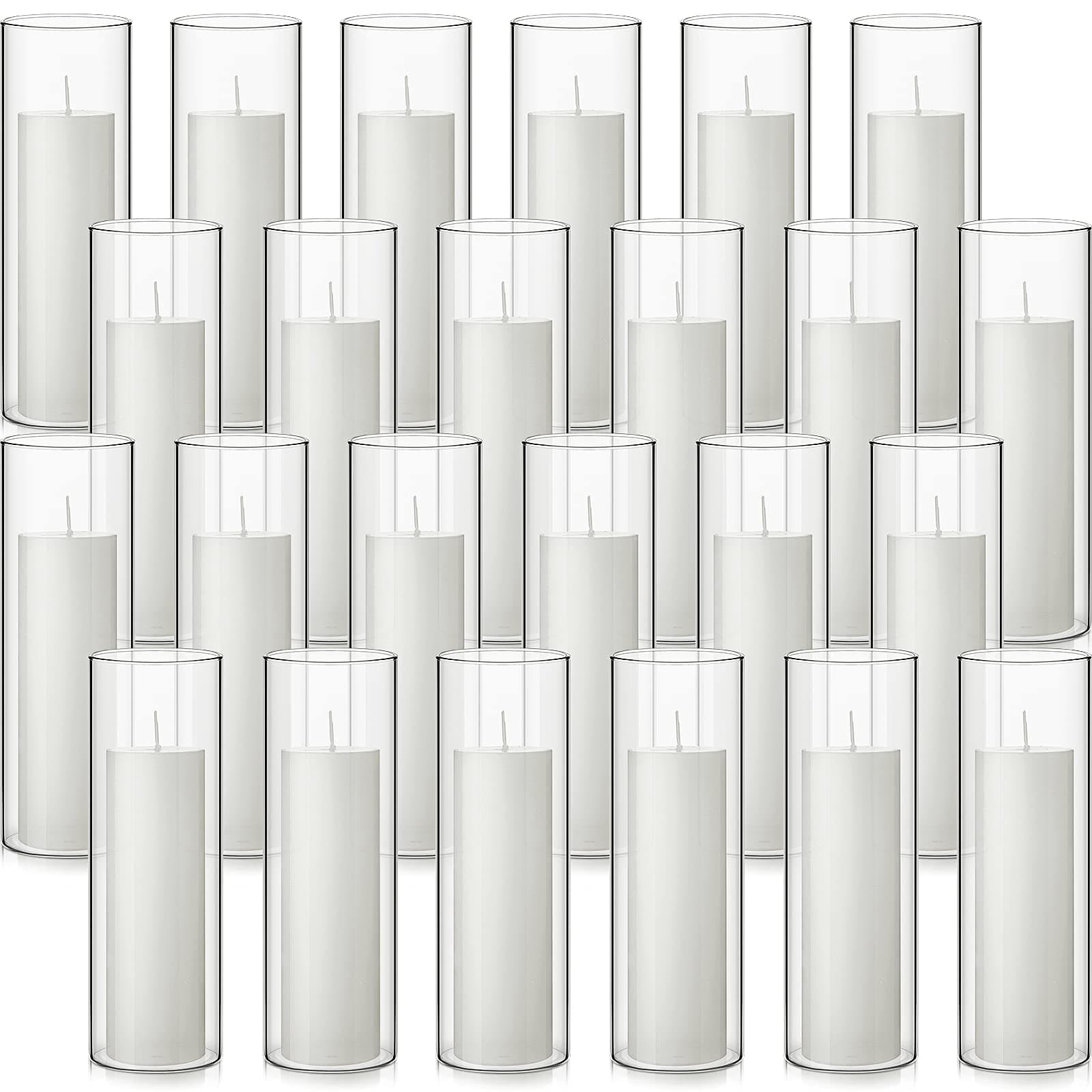 Refined Slim Pillar Candle Wedding Centerpieces