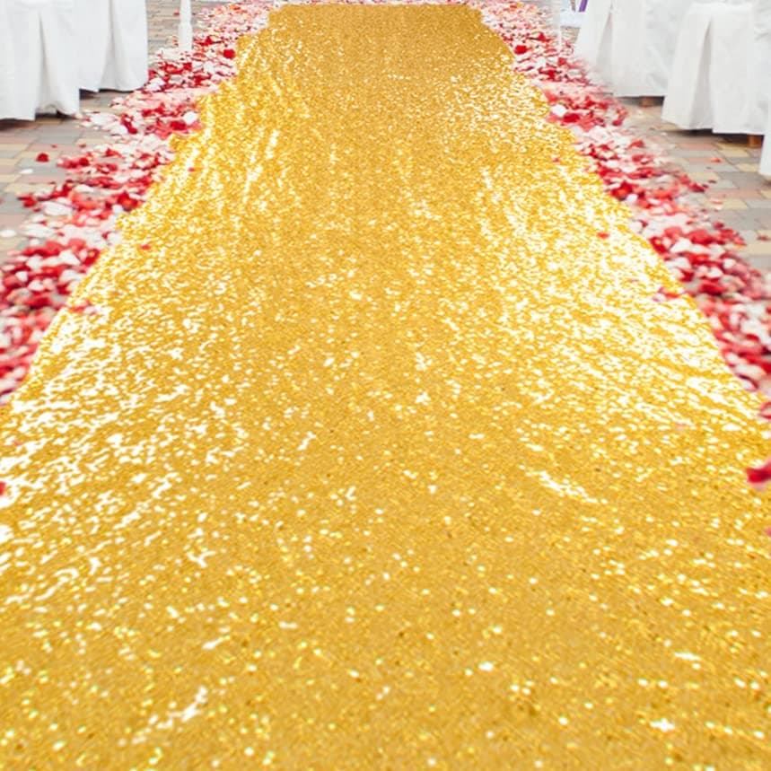 Partisout Sparkle Aisle Runner for Weddings (2ftx15ft, B Silver)