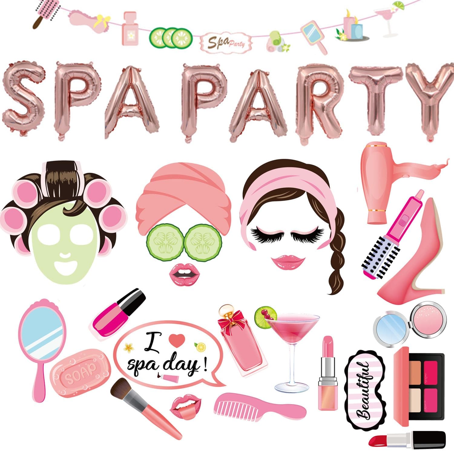 Simplified Party Supplies for Girls Spa Day
