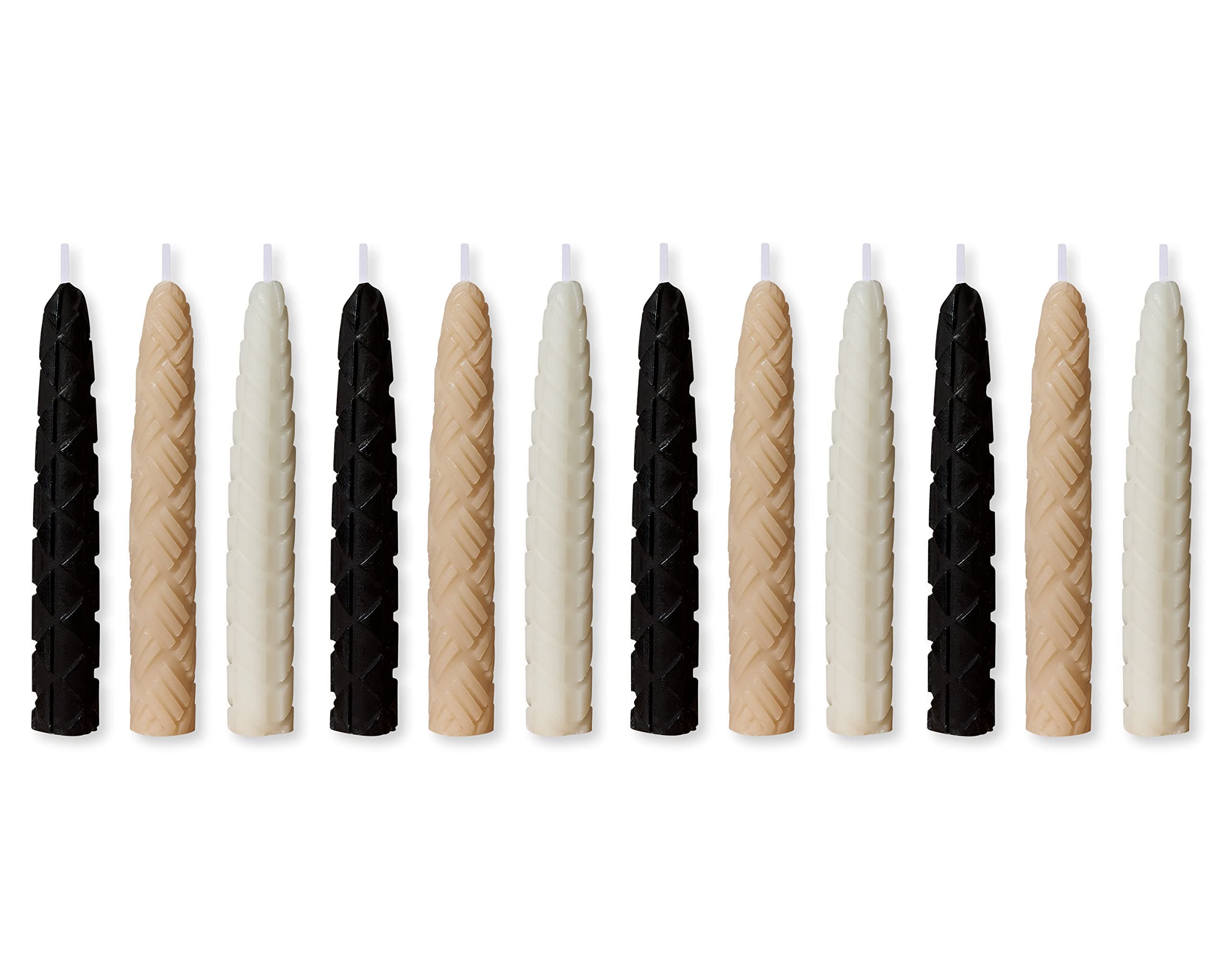 Papyrus Black & White Birthday Candles (12-Count)