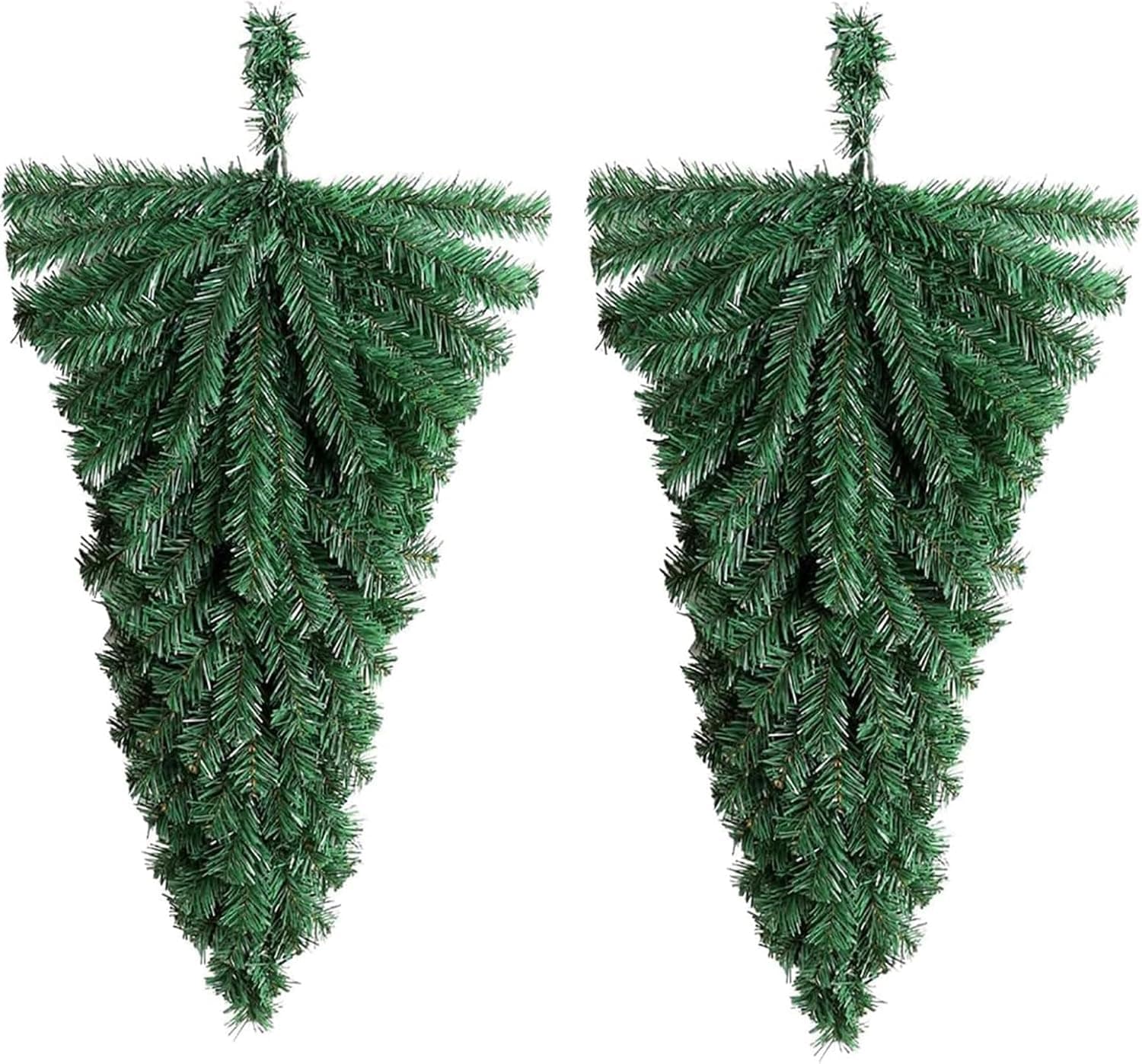 Faux Pine Teardrop Christmas Swag, 18inch, 2PCS Mantle Decor