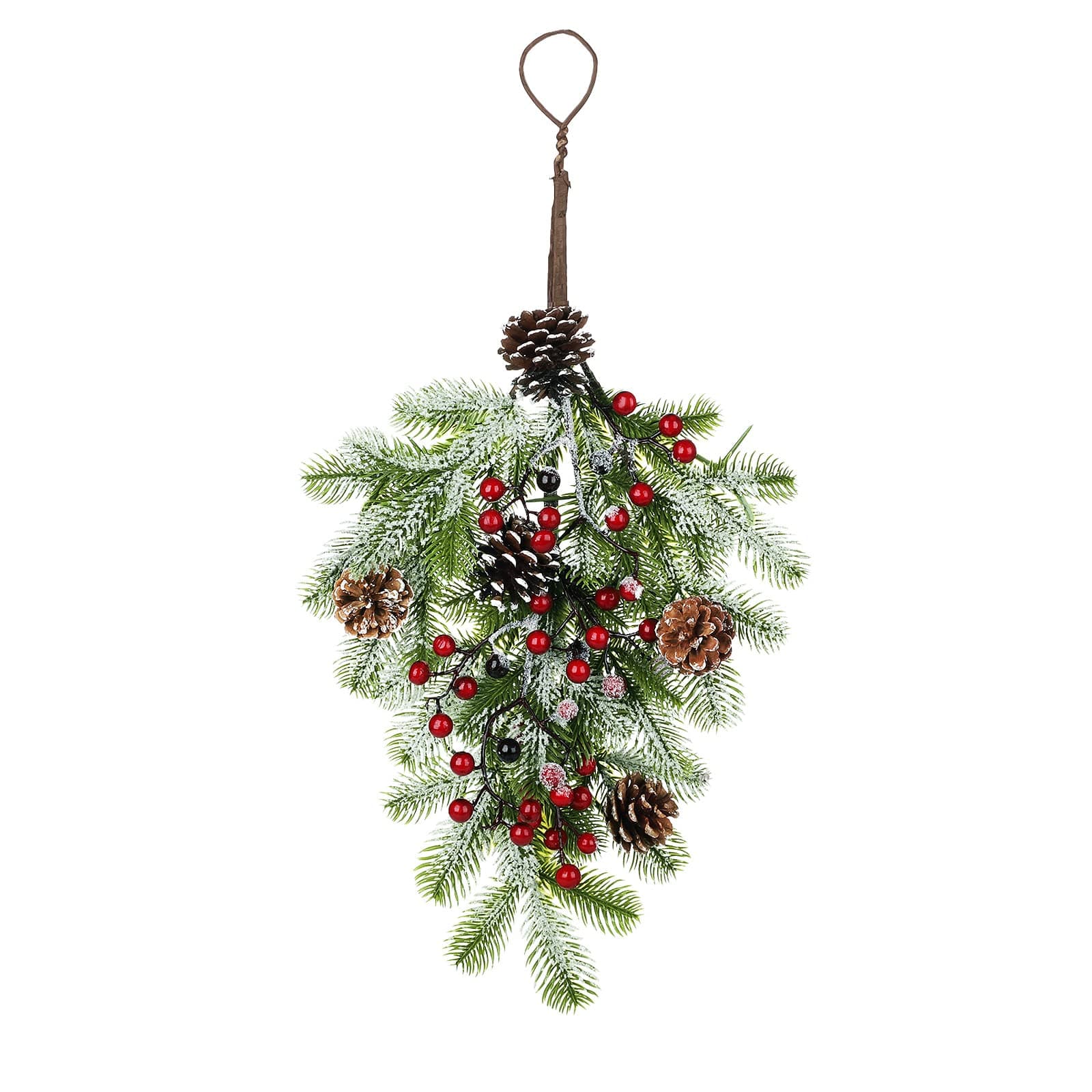 Artificial Christmas Teardrop Swag for Pine Branches and Door Décor