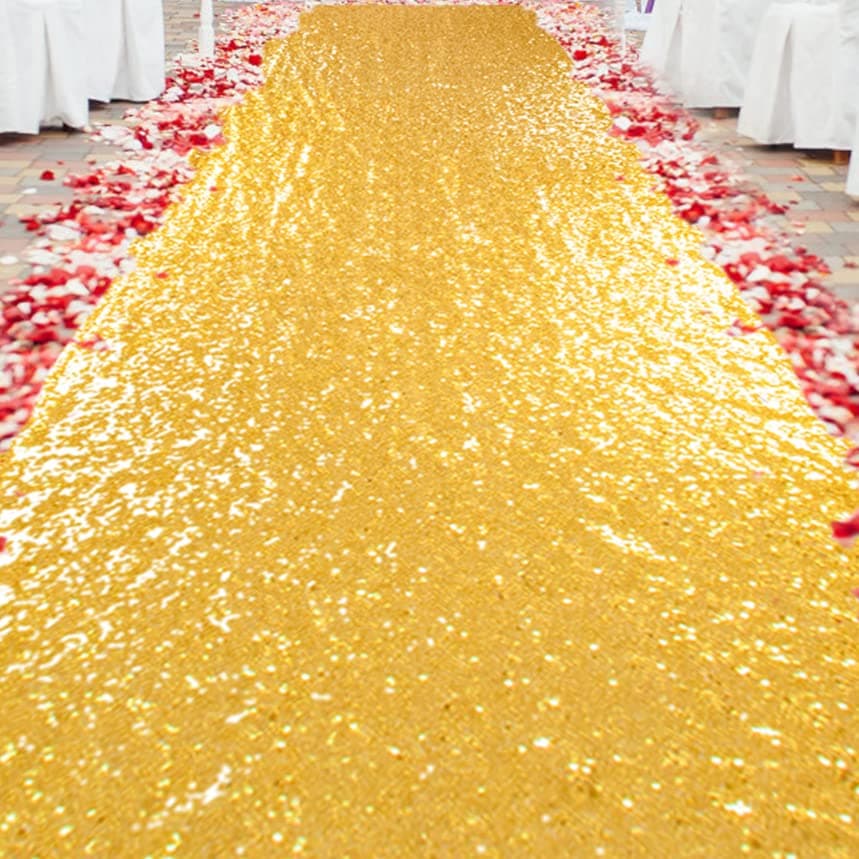 Partisout Sparkle Aisle Runner for Weddings (2ftx15ft, B Silver)