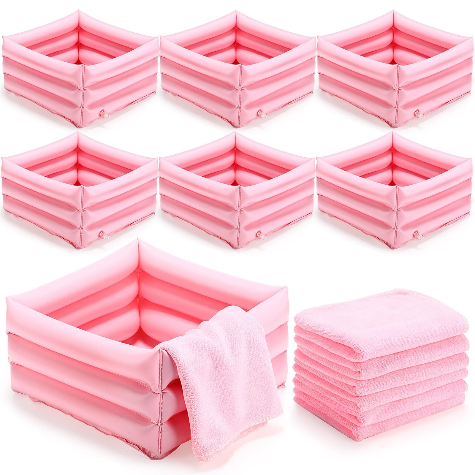 Light Pink 12PC Girls Foot Spa Kit & Towels for Spa Party Sleepovers