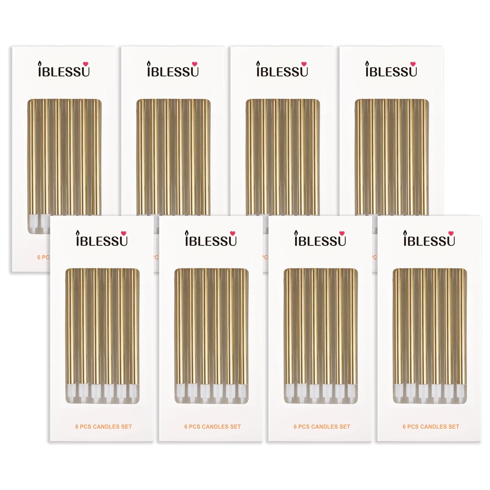 Champagne Gold Birthday Candles for Wedding Decorations