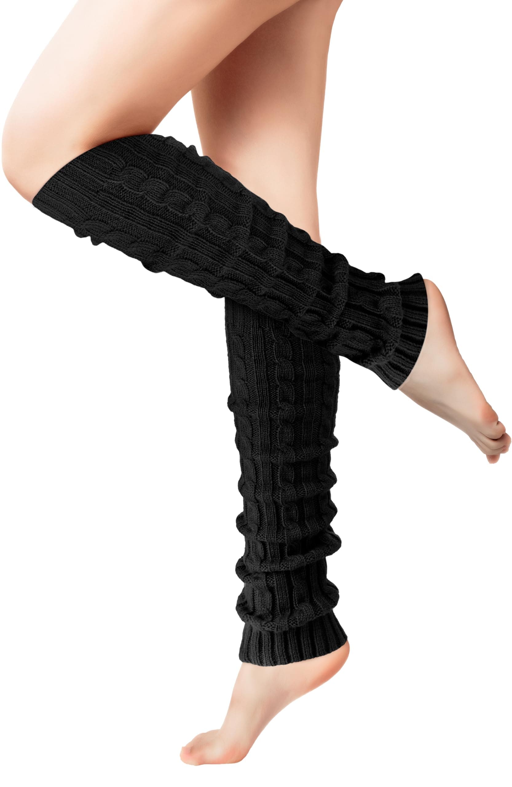 Winter Leg Warmers for Women - Ribbed Knit Boot Socks