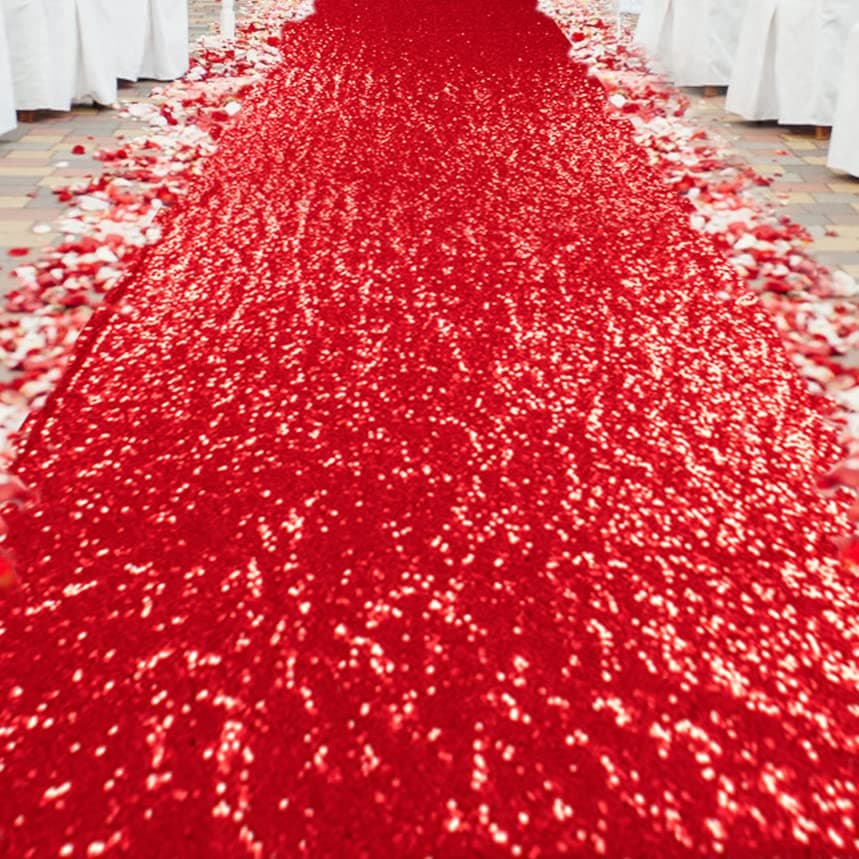 Partisout Sparkle Aisle Runner for Weddings (2ftx15ft, B Silver)