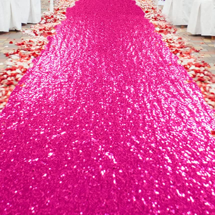 Partisout Sparkle Aisle Runner for Weddings (2ftx15ft, B Silver)