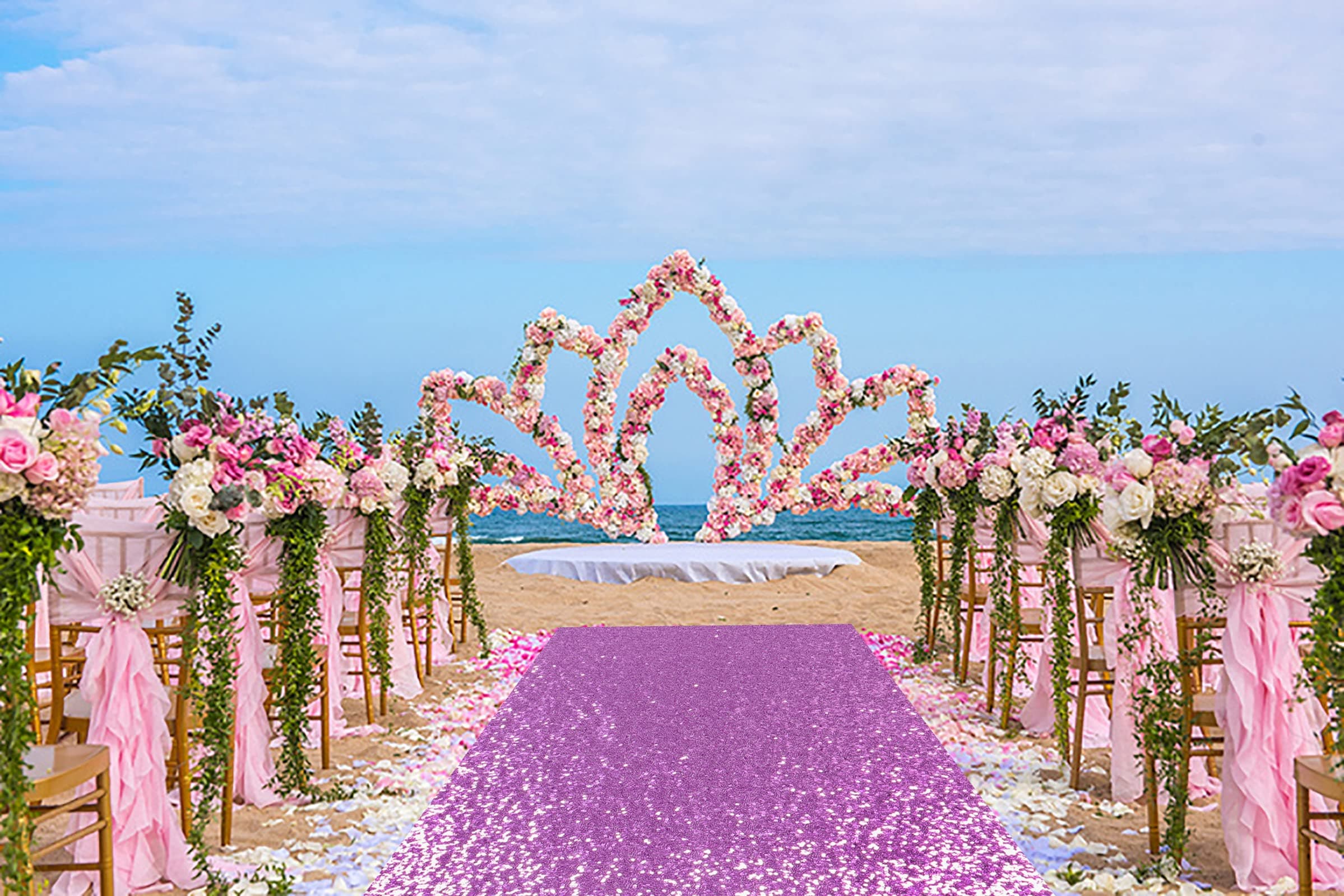 Sequin Runner Rug 2FTx15FT Wedding Aisle Runner