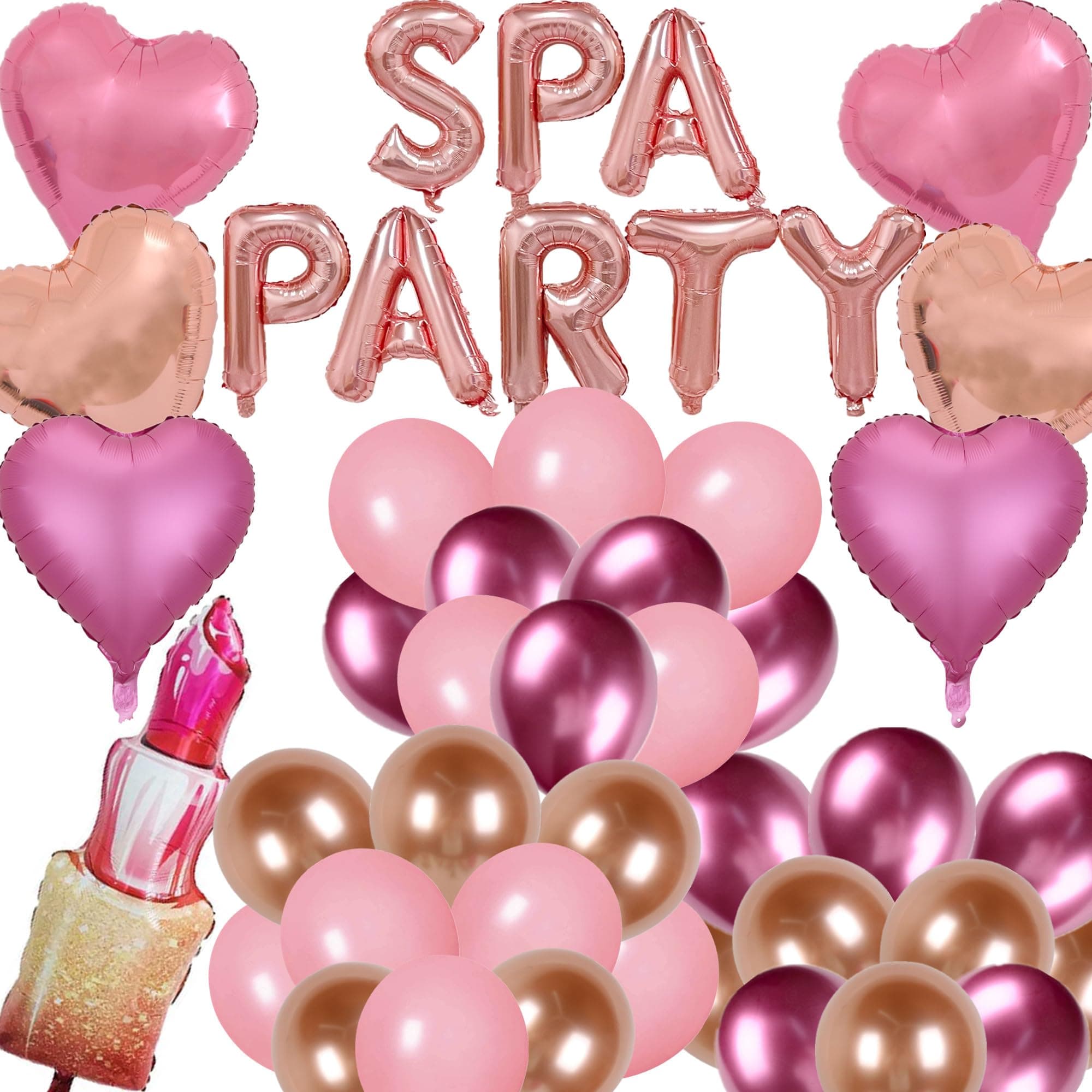 46 Piece Spa Theme Balloon Decorations for Birthday Parties and Sleepovers