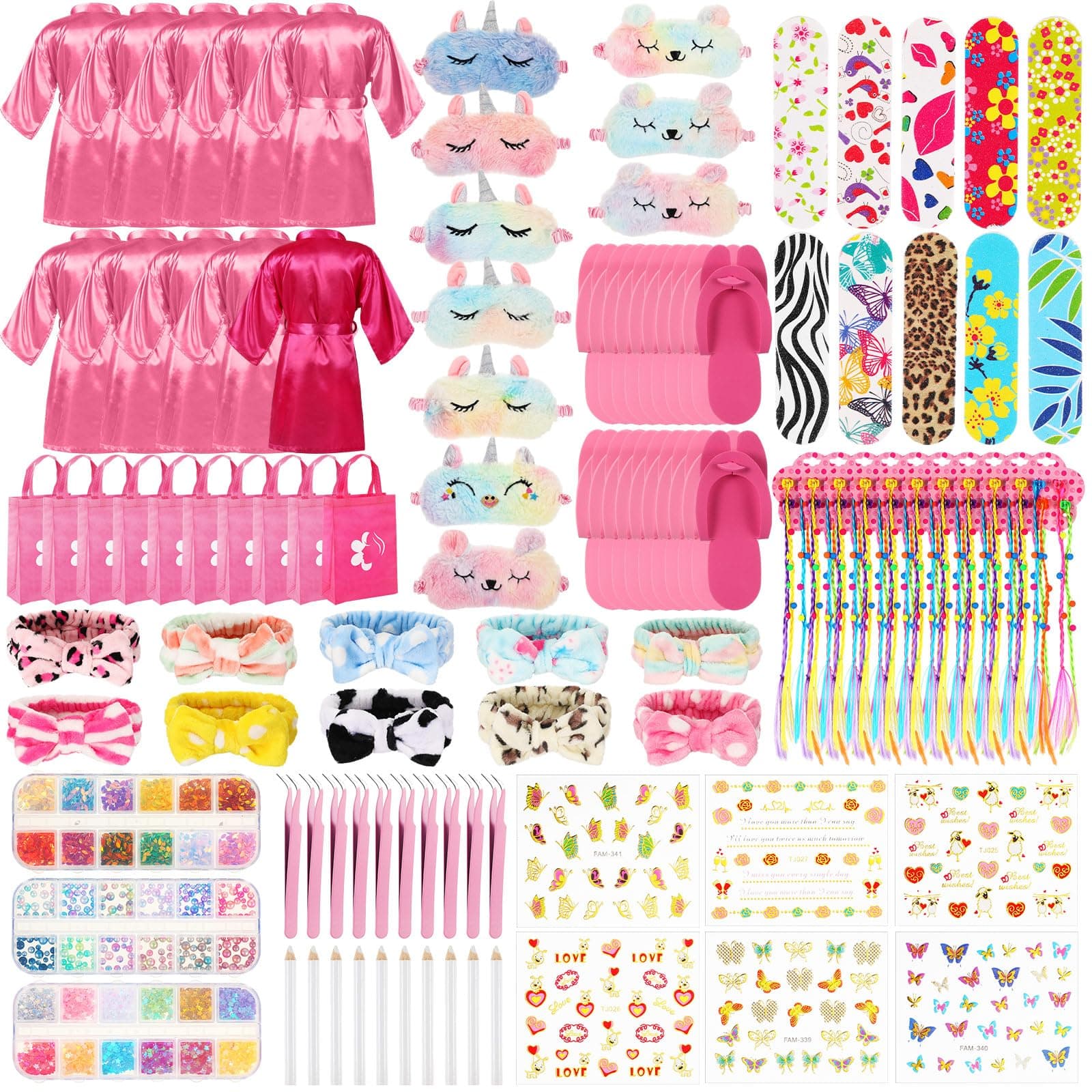 Toulite 10 Sets Spa Birthday Party Supplies for Girls, Kids