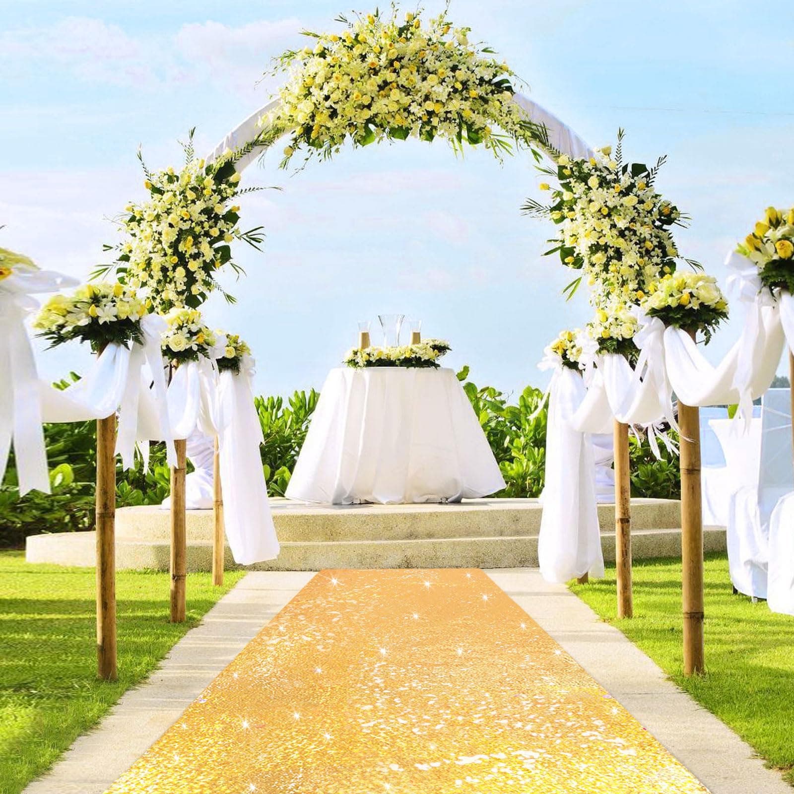 Glitter Aisle Runner for Wedding, Party and Decoration