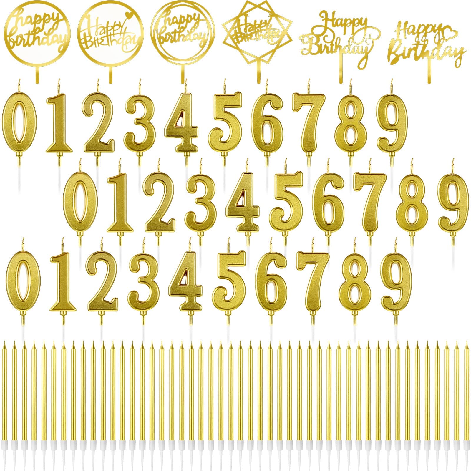 Simplified Birthday Candle Set for Wedding Party