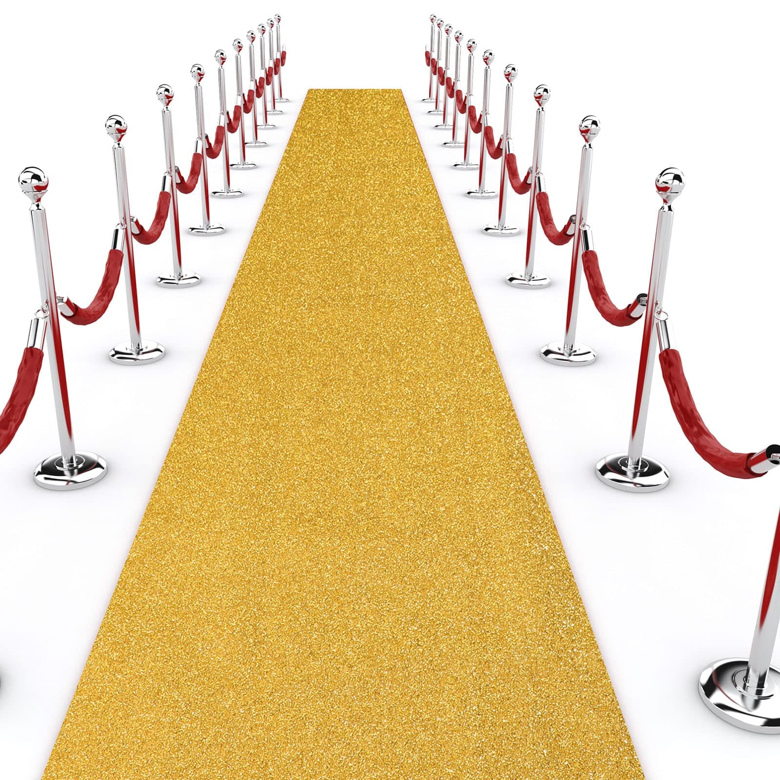 Gold Sequin Aisle Runner for Weddings and Events (2 x 15 ft)