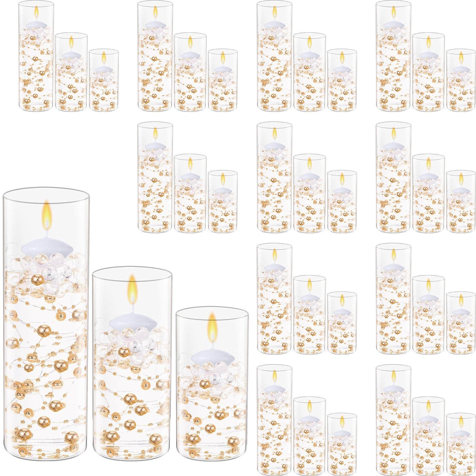 Shihanee 36 Set Glass Cylinder Vase for Centerpiece, Wedding Proposal
