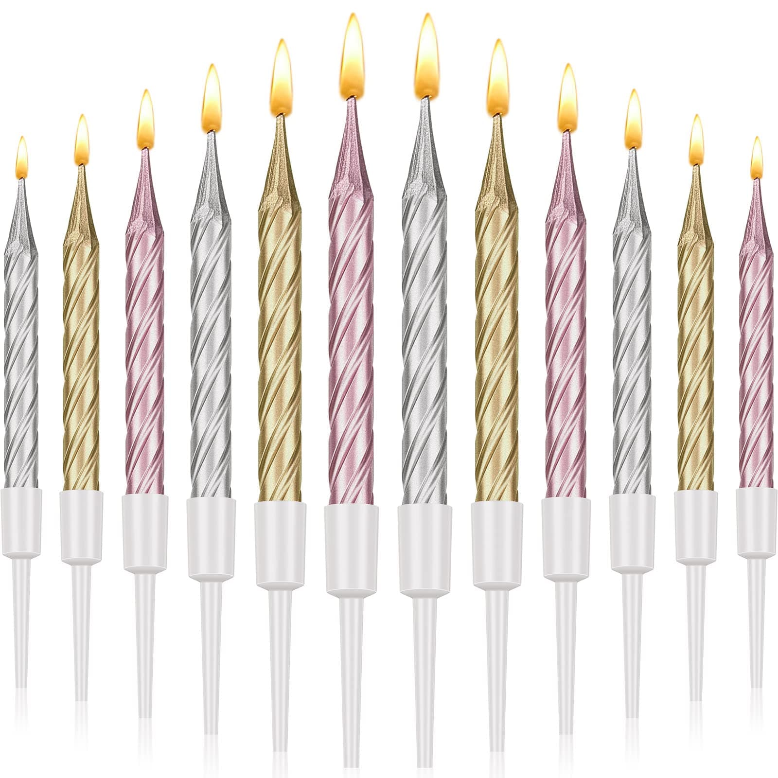 60 Pieces Birthday Candles for Birthday Party Cake Decorations
