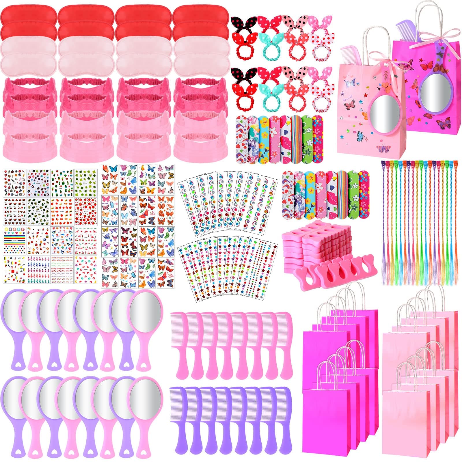 Pinkunn 192 Pcs Spa Party Supplies for Girls
